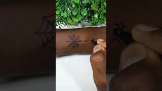 Best tattoo design of spider net 🤩 shorts art tattoo youtubeshorts ytshorts [upl. by Brooks]