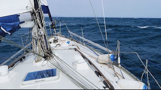 Single Handed Sail Around the Eddystone Light House in A Force 6 [upl. by Elvina]