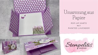 Umarmung aus Papier  PopUp Karte mit Produkten von Stampin Up  StempelitisTutorial [upl. by Aveneg]