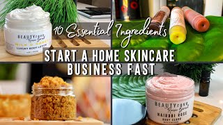 10 BEST Ingredients TO START A SKINCARE BUSINESS at HOME  Natural DIY Skincare [upl. by Verena]