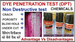 DPT Testing  Dye penetrant testing DPT  Welding testing dpttest dyepenetranttesting trending [upl. by Elamrej]