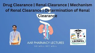 Drug Clearance  Renal Clearance  Mechanism of Renal Clearance  Determination of Renal Clearance [upl. by Timoteo655]