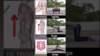 Hip MobilityFix PostureAbs Workout shorts [upl. by Naerda206]