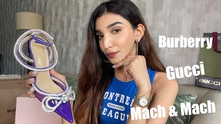 How I Shop Luxury In India  UNBOXING  Mach amp Mach Gucci Burberry [upl. by Goldi]