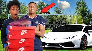 I Challenged My Dad To A Lamborghini Football 1v1 In Mbappe Boots [upl. by Michell]