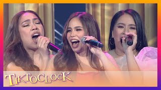 Hannah Precillas Mariane Osabel and MC Mateo sing These Dreams  TiktoClock [upl. by Sucy811]