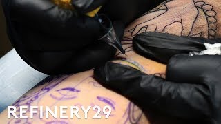 What Getting A Tattoo Really Looks Like Up Close  Macro Beauty  Refinery29 [upl. by Juana]