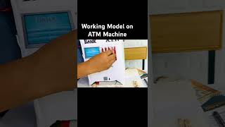 Working Model on ATM Machine🏧workingmodel economicshandsonlearningclassart [upl. by Ahsikad]