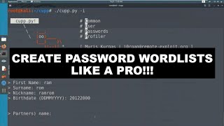 Create password wordlists like a pro [upl. by Brok217]