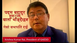 Krishna Kumar Rai GAESO गेसो के सभापति कृष्ण कुमार राई संग प्रत्येक्ष वार्ता [upl. by Gobert]