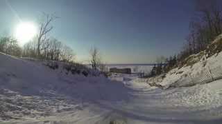 Sledding the Devils Slide at the Indiana Dunes with GoPro [upl. by Ahsinuq]