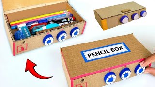 DIY Locker Pencil box how to make pencil boxcardboard locker making homemade organizer [upl. by Ardeid96]