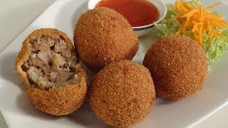 Breaded Chicken Meatballs  Sanjeev Kapoor Khazana [upl. by Nepil439]