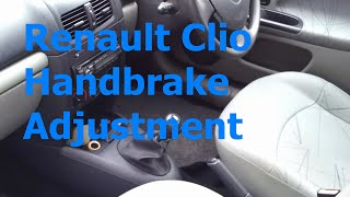 Renault Clio Handbrake  Parking Brake Adjustment [upl. by Sej]