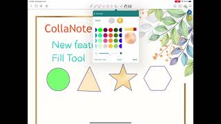 CollaNote 117 Fill tool with different styles [upl. by Refitsirhc537]