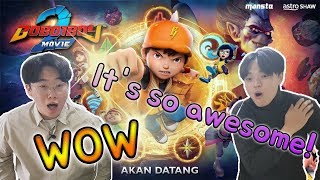 BoBoiBoy Movie 2™ movie trailer Korean reaction men  SGwannabe [upl. by Eimmac]