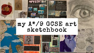 GCSE Art A9 Sketchbook Tour  How I got an A9 in GCSE Art 🎨 [upl. by Narruc]