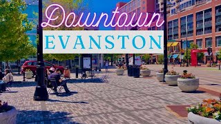 4K Chicago Walking Vlog  Downtown Evanston  Evanston Illinois 2024  Virtual Walking Tour [upl. by Oj46]