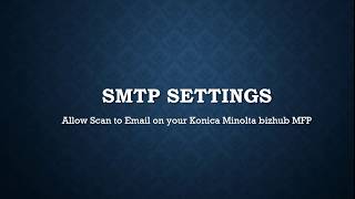 SMTP settings [upl. by Reemas704]