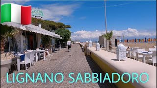 Lignano Sabbiadoro Italy  Walking in October 4K UHD [upl. by Eamaj]