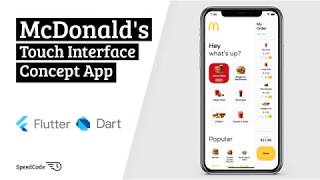 McDonalds Touch Interface Concept App  Flutter UI  Speed Code [upl. by Linneman359]