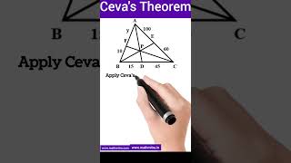 The Cevas Theorem How To Quickly Solve Any Triangle mathtrickshort [upl. by Akemit]