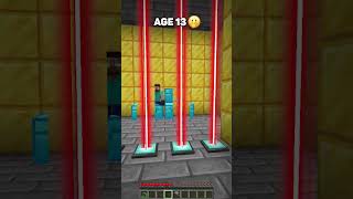 Finding Secret Base by Scaring Friends at Different Ages shorts meme minecraft [upl. by Wun]