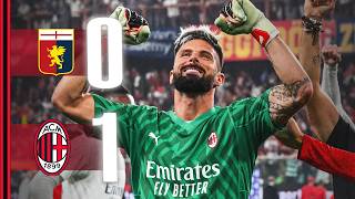 From Pulisics goal to Girouds save  Genoa 01 AC Milan  Highlights Serie A [upl. by Regni]