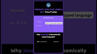 Why JavaScript is Dynamically typed language javascript viralvideo shorts viralshorts [upl. by Alben]