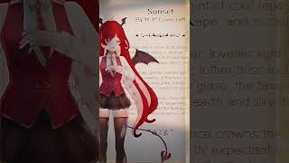 Sunset by H p Lovecraft shorts lovecraft vtuber anime horror poetry sunset love vtuberen [upl. by Compte]