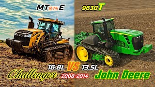 Challenger MT875E VS John Deere 9630T SizePowerPerformance Comparison Challenger VS Challenger [upl. by Itak920]