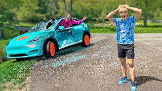 NEW Tesla Reveal Gone Wrong… My Sister Crashed [upl. by Vladi358]