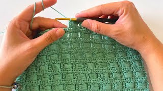 How To Crochet An Easy Stitch  Ideal For Blankets [upl. by Kilan]