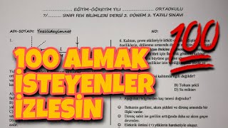 7Sınıf Fen Bilimleri 2Dönem 2Yazılı [upl. by Anialeh619]