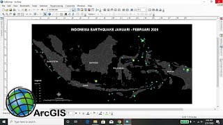 Membuat Peta Gempa Bumi dengan Model Kunang Kunang di ArcGIS  Fire Fly Map Design with ArcGIS [upl. by Anairdna]