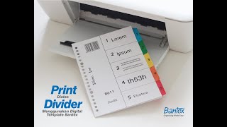 Tutorial Print Cetak Divider Menggunakan Bantex Digital Template [upl. by Paxton654]