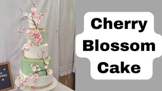 How To Make Beautiful Cherry Blossom Cake Design [upl. by Ayotnom986]