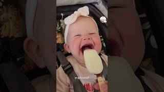 When Mother fed ice cream to baby for the first time 🥰😋shorts respect ytshorts [upl. by Poree604]