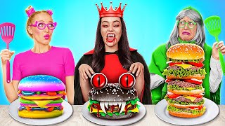 MAMIE VS UN VAMPIRE  LE CONCOURS DE CUISINE  Des Astuces de Cuisine Rigolotes Par 123 GO FOOD [upl. by Mapel]