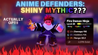 Anime Defenders MYTHIC SHINY FIRE DEMON NINJA  Chillerxzz [upl. by Lalittah]