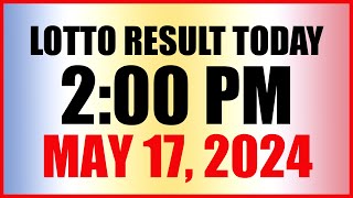 Lotto Result Today 2pm May 17 2024 Swertres Ez2 Pcso [upl. by Charmane]