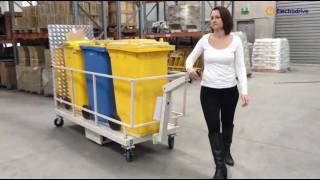 Powered Wheelie Bin Trolley Demonstration [upl. by Akoek]