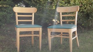 Staining 101  How to Refinish Chairs With Varathane Wood Stainmp4 [upl. by Latoniah527]