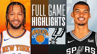 KNICKS at SPURS  FULL GAME HIGHLIGHTS  March 29 2024 [upl. by Tiram]