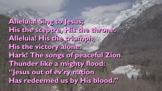 Alleluia Sing to Jesus Tune Hyfrydol  4vv with lyrics for congregations [upl. by Swamy]