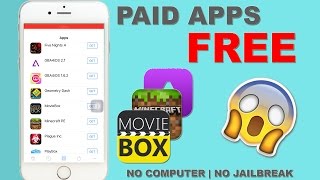 Download PAID APPS FREE iOS 10 iOS 9 NO JAILBREAKNO COMPUTER MovieBox Minecraft and MORE [upl. by Landre769]