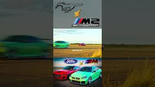 German Brilliance vs American Muscle  BMW M2 vs Mustang Battle 🔥 shorts bmw mustang [upl. by Concha]