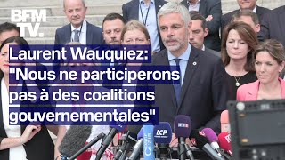 Législatives Laurent Wauquiez sexprime devant lAssemblée nationale [upl. by Katey288]