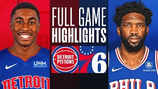 PISTONS at 76ERS  FULL GAME HIGHLIGHTS  April 9 2024 [upl. by Amberly]