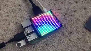 Raspberry PI 3 B Model Testing Sample Code Pimoroni Unicorn Hat HD [upl. by Delastre]